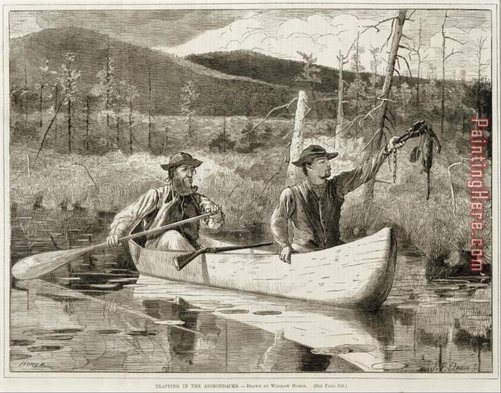 Winslow Homer Trapping in The Adirondacks